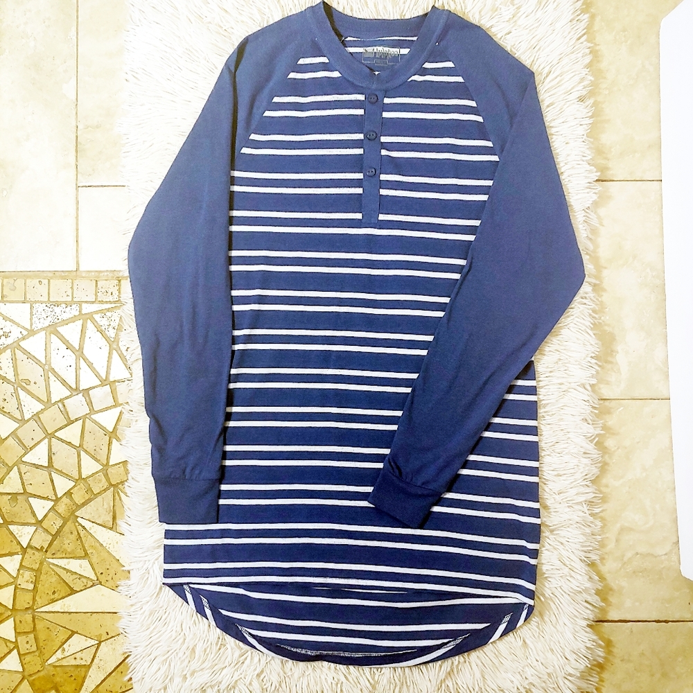 LULAROE Henley T-Shirt Dress Stripes ~  Small